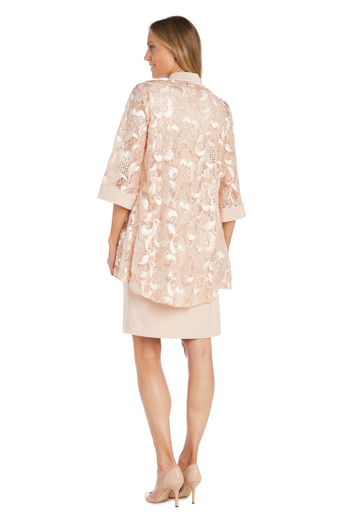 Mother of the Bride Dresses Short Sequin Jacket Mother of the Bride Dress Petal/Pink