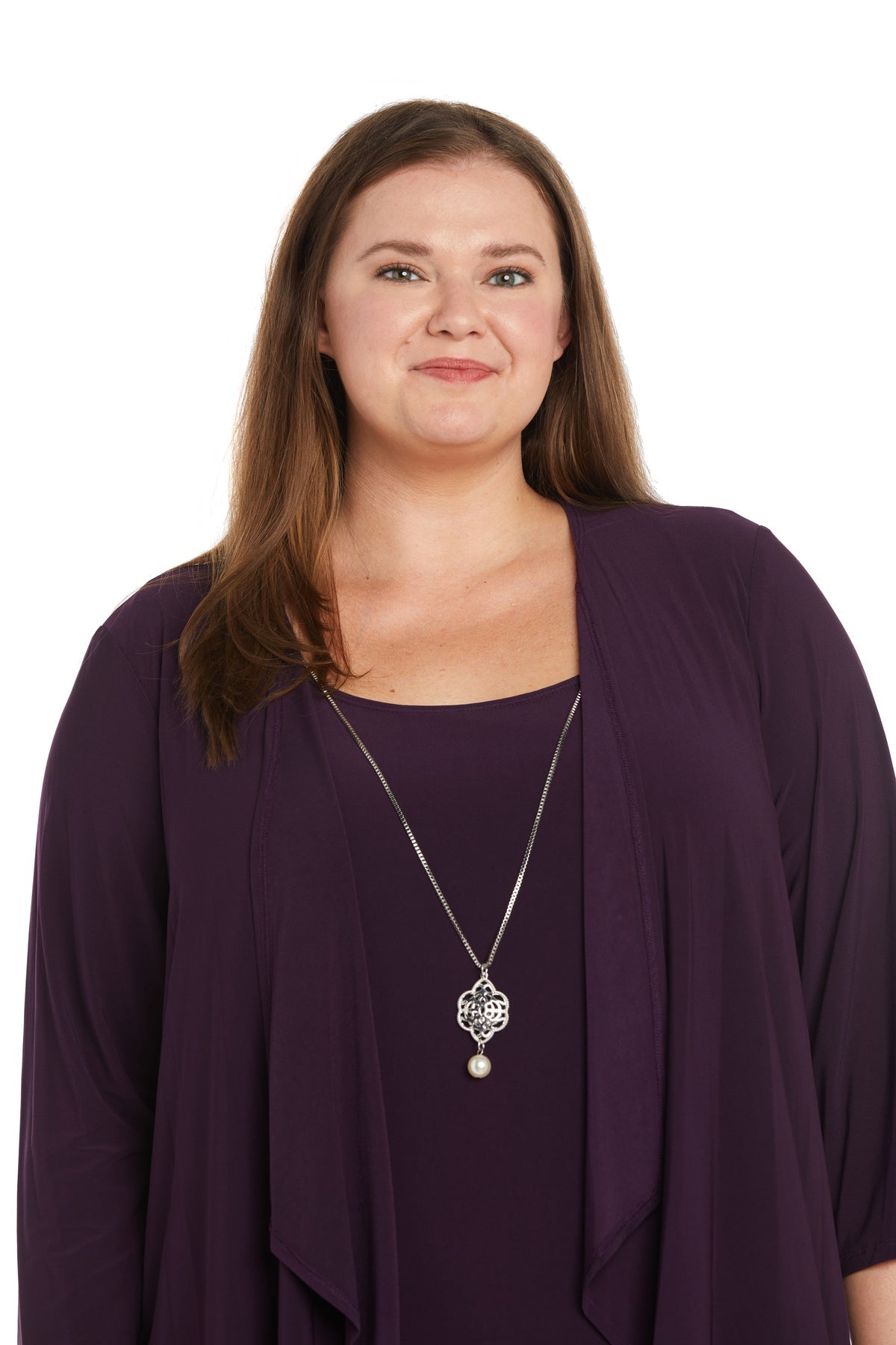 Plus Size Dresses Short Jacket Mother of the Bride Dress Plum