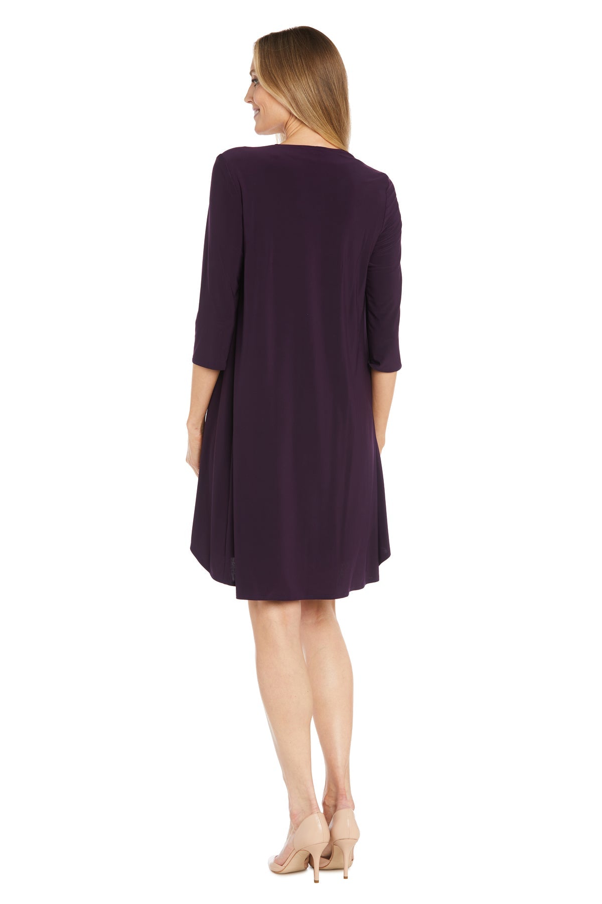 Mother of the Bride Dresses Short Solid Jacket Dress Mother of the Bride Plum