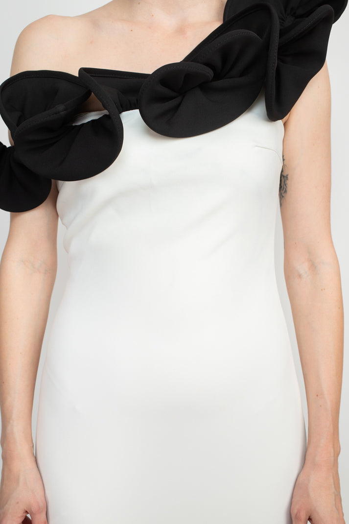 Formal Dresses Fitted Long Formal Evening Dress White Black