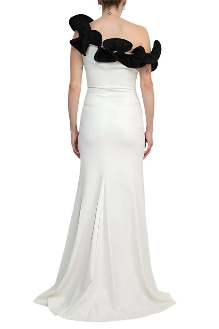 Formal Dresses Fitted Long Formal Evening Dress White Black