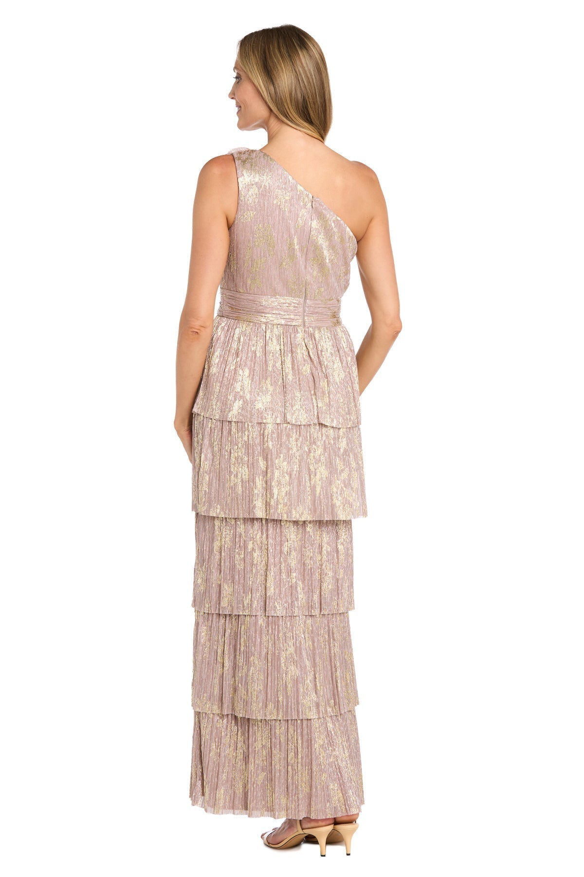 Formal Dresses Long Formal Metallic Evening Dress Mauve/Gold