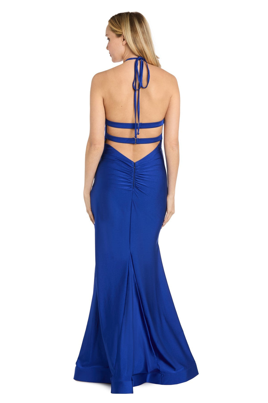 Prom Dresses Formal Long Fitted Slit Prom Dress Royal