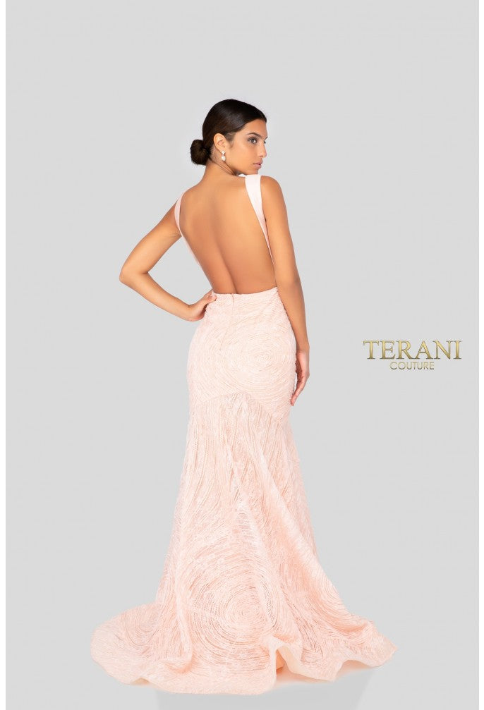 Prom Dresses Long Fitted Formal Evening Prom Dress Blush Nude