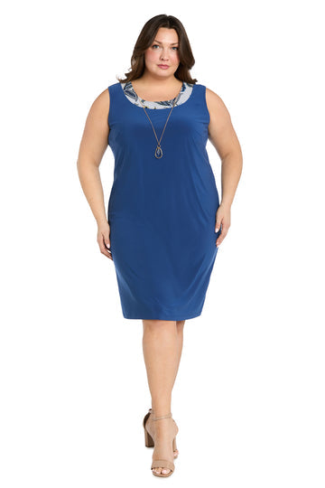 Plus Size Dresses Short Plus Size Printed Jacket Dress Periwinkle/White