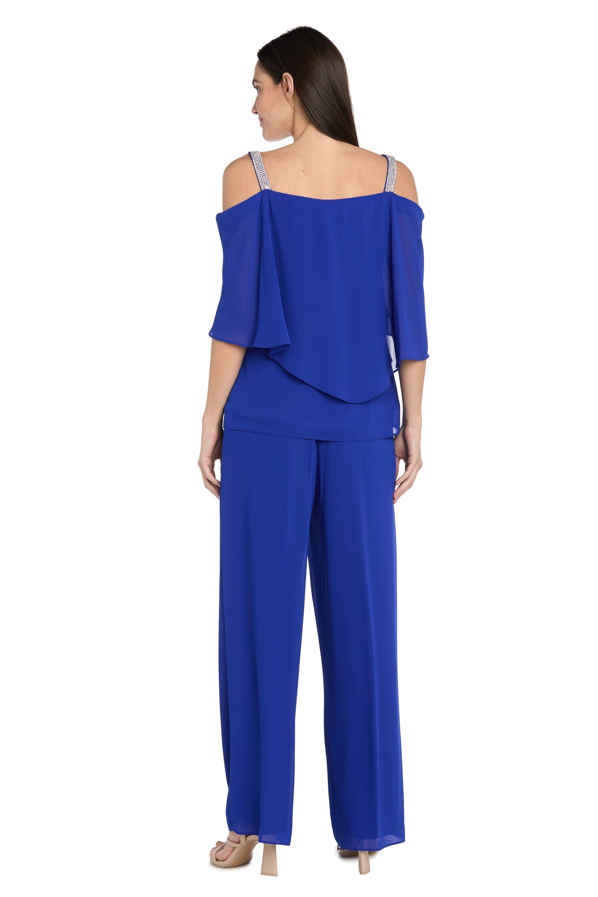 Pant Suit Long Ruffle Formal Pant Suit Royal