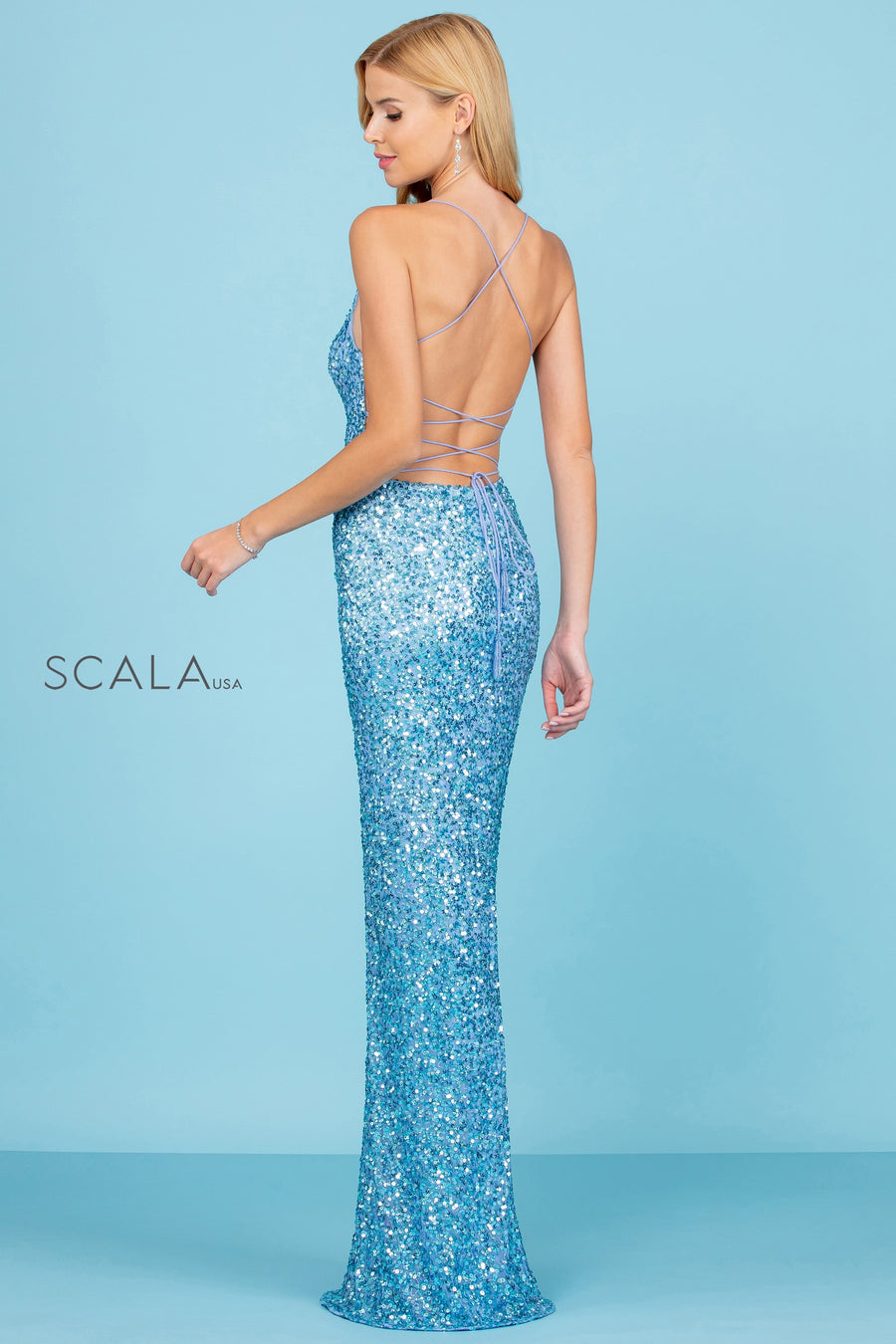 Prom Dresses Long Formal Slit Prom Sequin Dress Dolphin