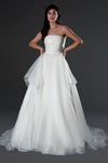 Wedding Dresses Long Bridal Simple Layered Wedding Dress Off White