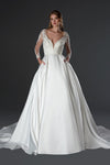 Wedding Dresses Long A Line Wedding Simple Bridal Dress Off White
