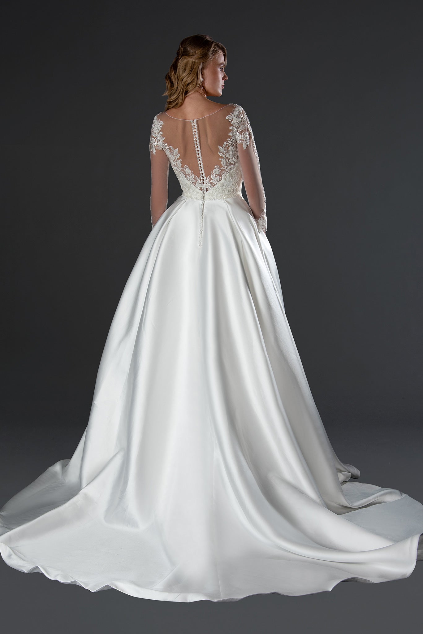 Wedding Dresses Long A Line Wedding Simple Bridal Dress Off White