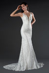 Wedding Dresses Long Lace Bridal Wedding Dress Off White
