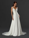 Wedding Dresses Long A Line Sequin Wedding Dress Off White