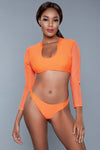 Swimwear 1980 Cardi 2 Piece Suit Orange
