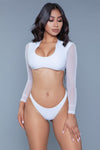 Swimwear 1980 Cardi 2 Piece Suit White