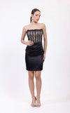 Cocktail Dresses Short Fitted Corset Cocktail Dess Black