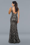 Sleeveless Long Prom Gown Charcoal