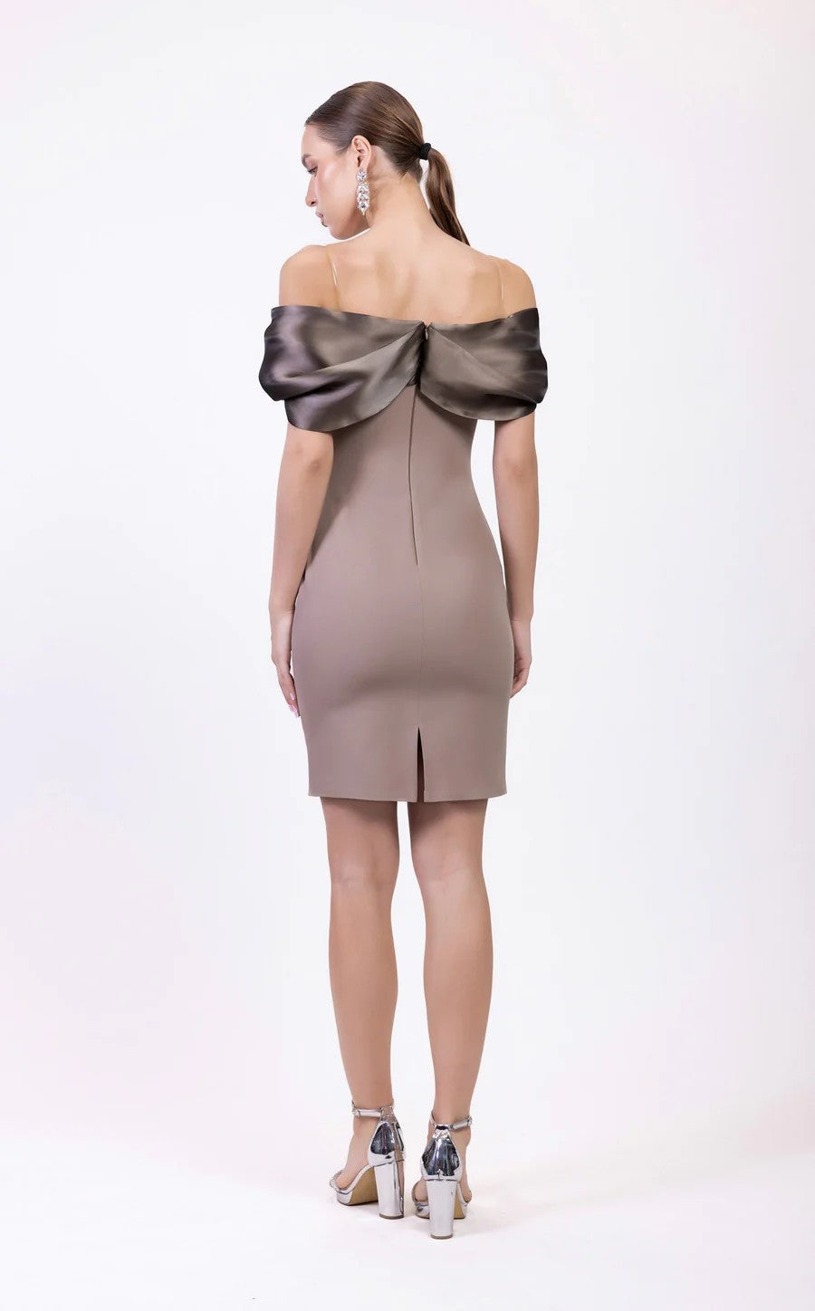 Cocktail Dresses Homecoming Short Fitted Cocktail Dress Beige