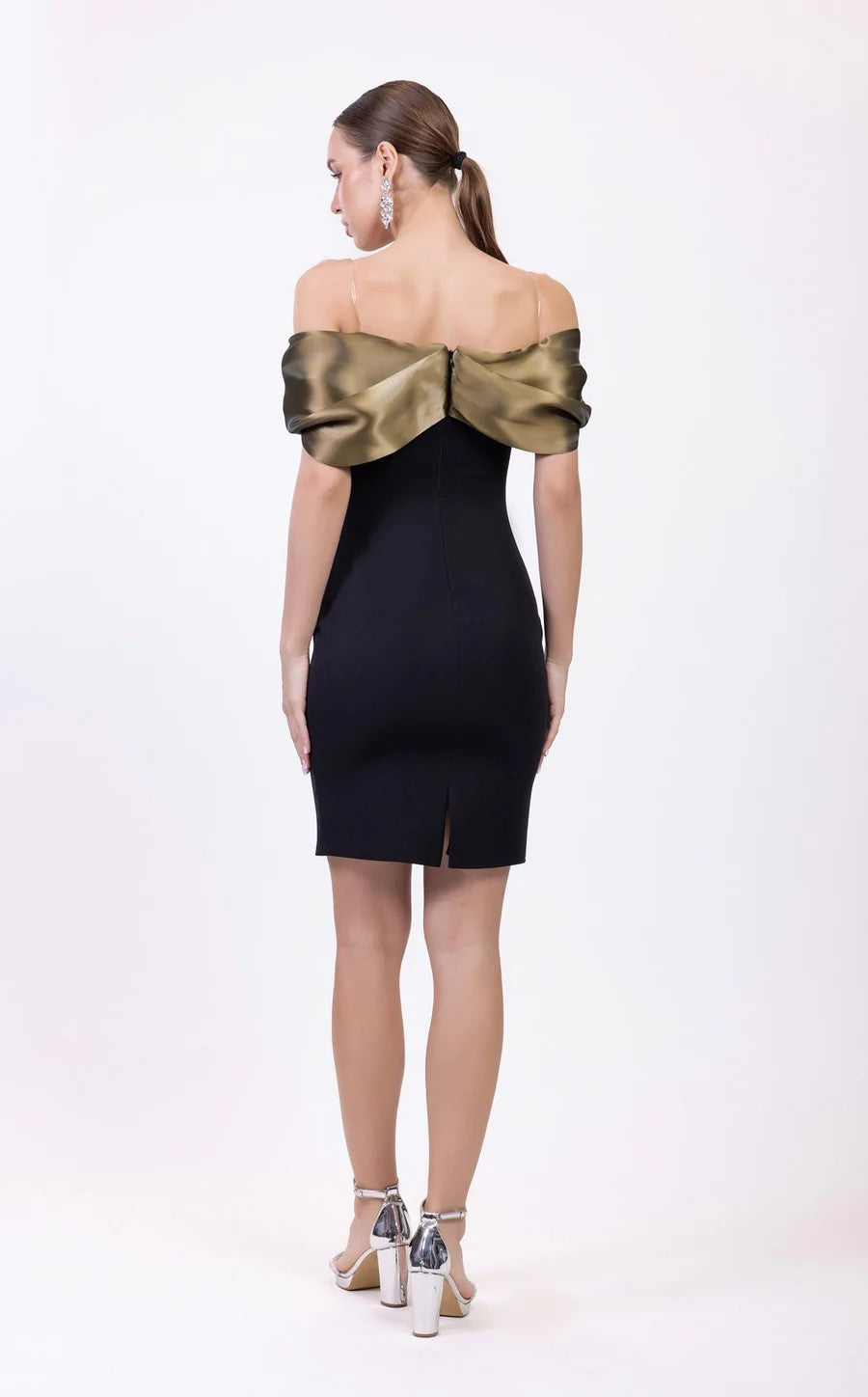 Cocktail Dresses Homecoming Short Fitted Cocktail Dress Black/Gold