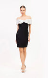 Cocktail Dresses Homecoming Short Fitted Cocktail Dress Black/White