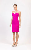 Cocktail Dresses  itted Short Cocktail Mini Dress Fuchsia