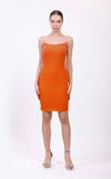Cocktail Dresses Short Fitted Beaded Cocktail Mini Dress Orange