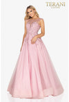 Prom Dresses Prom Long Beaded Applique A Line Formal Dress Pink