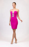 Cocktail Dresses Short Cocktail Fitted Mini Homecoming Dress Fuchsia