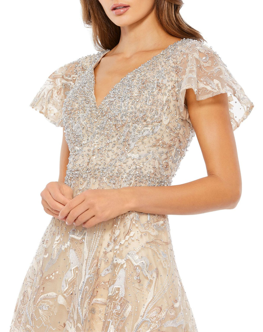 Formal Dresses Long Formal A Line Evening Dress Champagne Gold