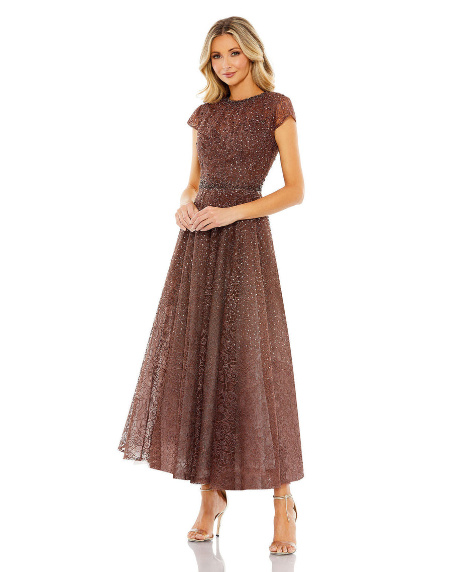 Formal Dresses Long A Line Beaded Formal Prom Dress Chocolate
