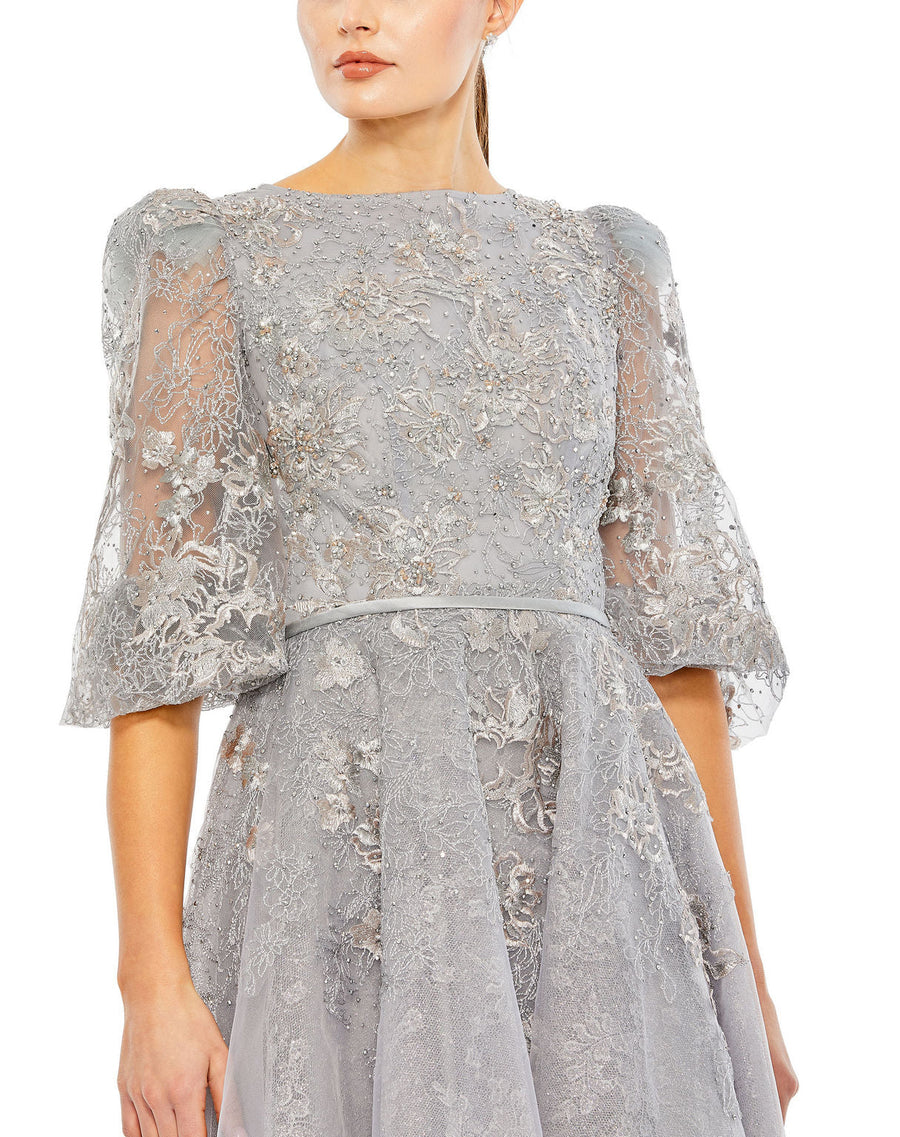 Cocktail Dresses Cocktail A Line Short Midi Dress Platinum