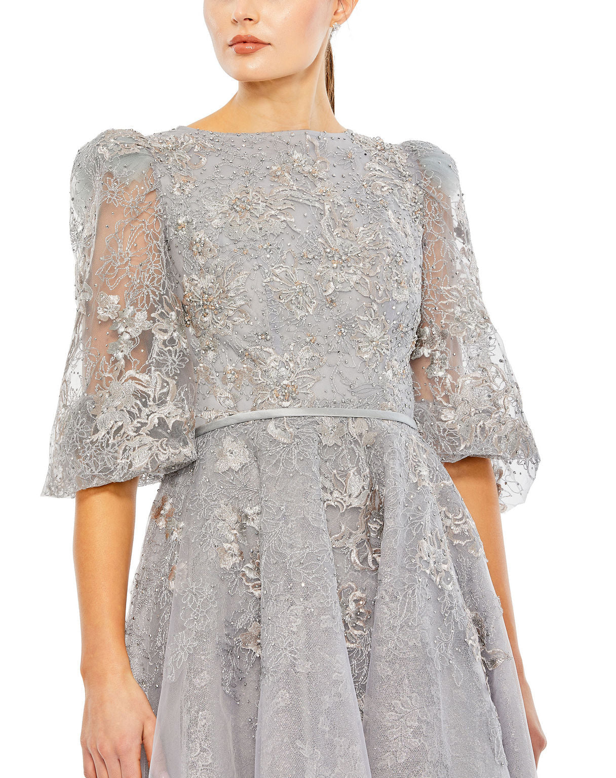 Cocktail Dresses Cocktail A Line Short Midi Dress Platinum