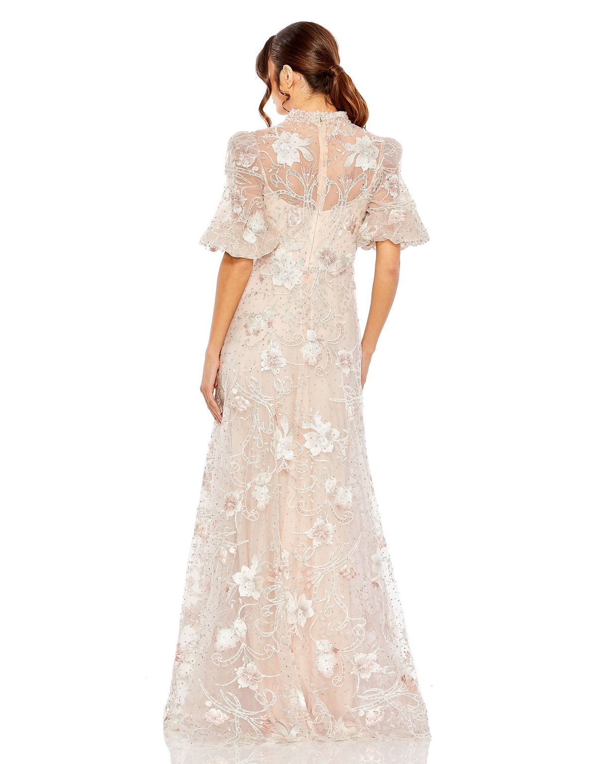 Formal Dresses Long Beaded Lace A Line Formal Evening Dress Blush