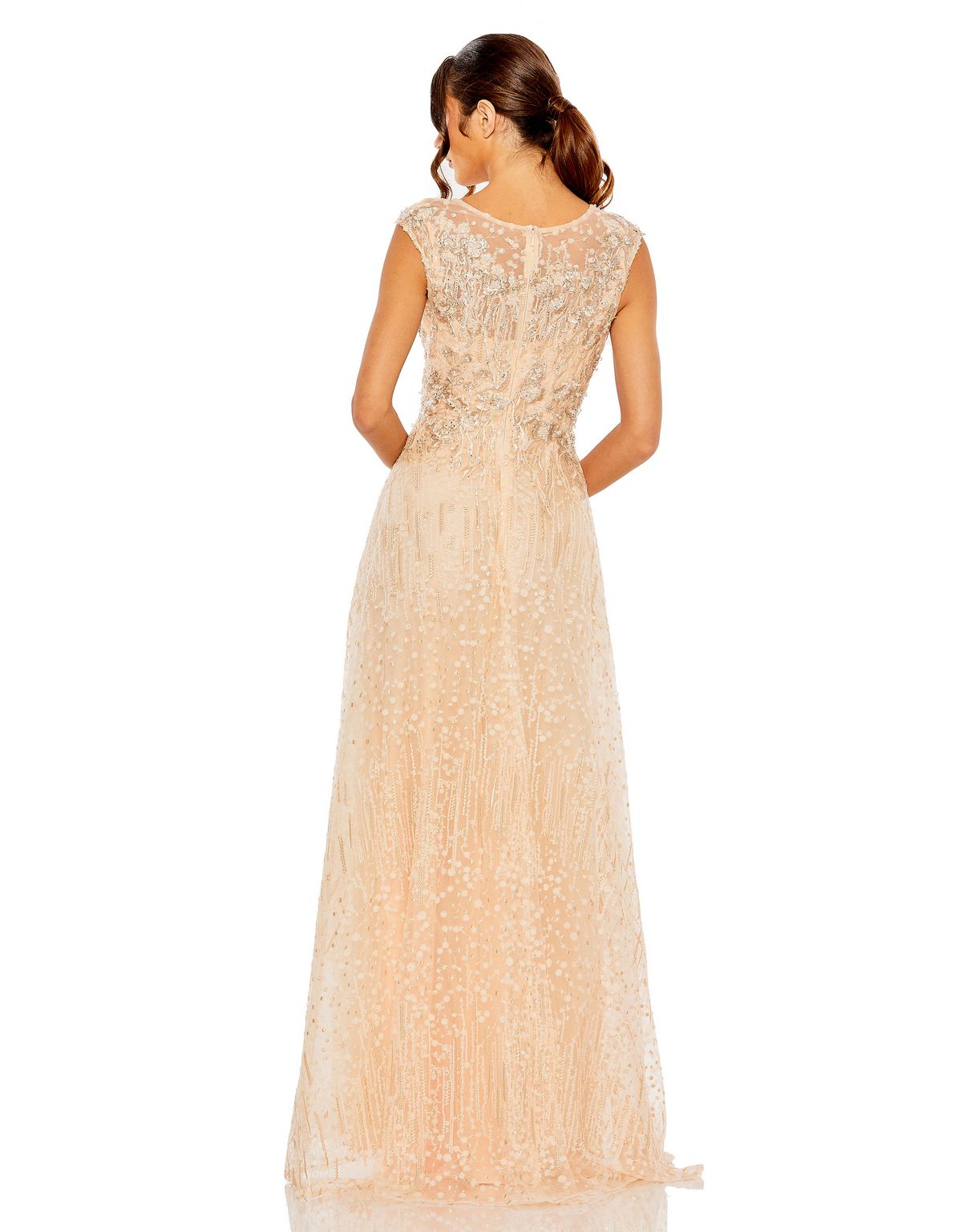 Formal Dresses Long Formal A Line Evening Dress Peach