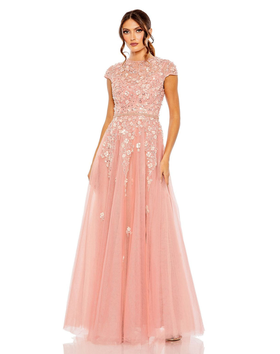 Formal Dresses Long Formal Dress A Line Floral Evening Gown Rose