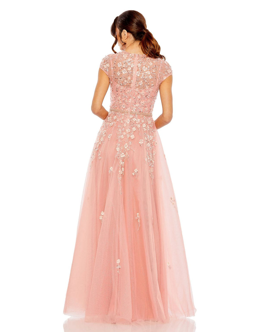 Formal Dresses Long Formal Dress A Line Floral Evening Gown Rose