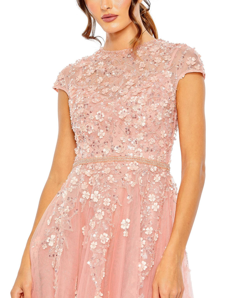 Formal Dresses Long Formal Dress A Line Floral Evening Gown Rose