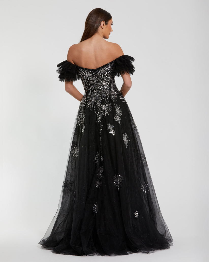 Prom Dresses Long A Line Formal Sequin Prom Dress Black