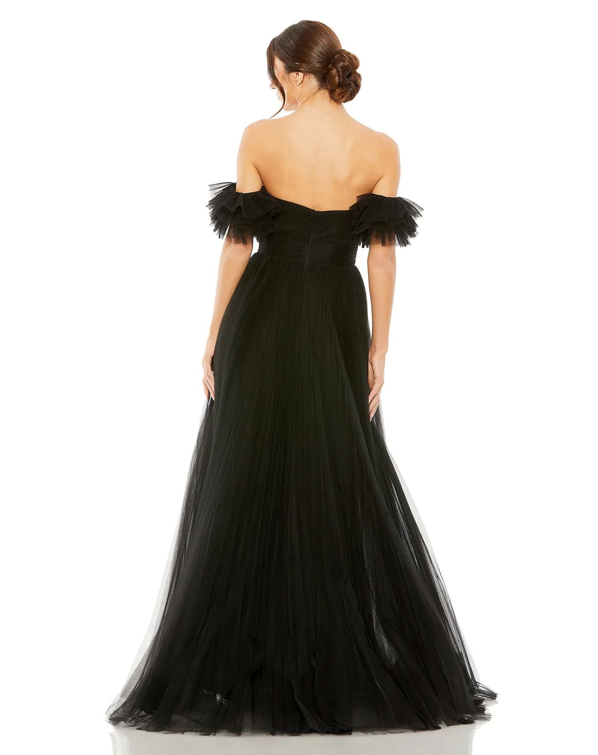 Formal Dresses Long Off Shoulder Tulle A Line Dress Black