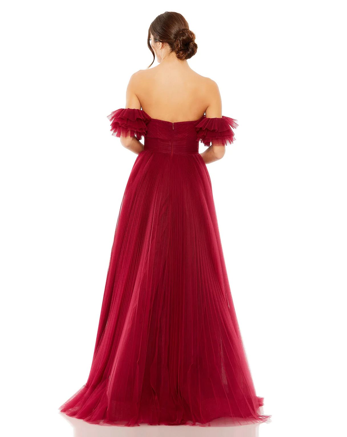 Formal Dresses Long Off Shoulder Tulle A Line Dress Wine