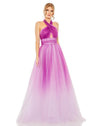 Prom Dresses Long Halter Prom Ball Gown Purple Ombre