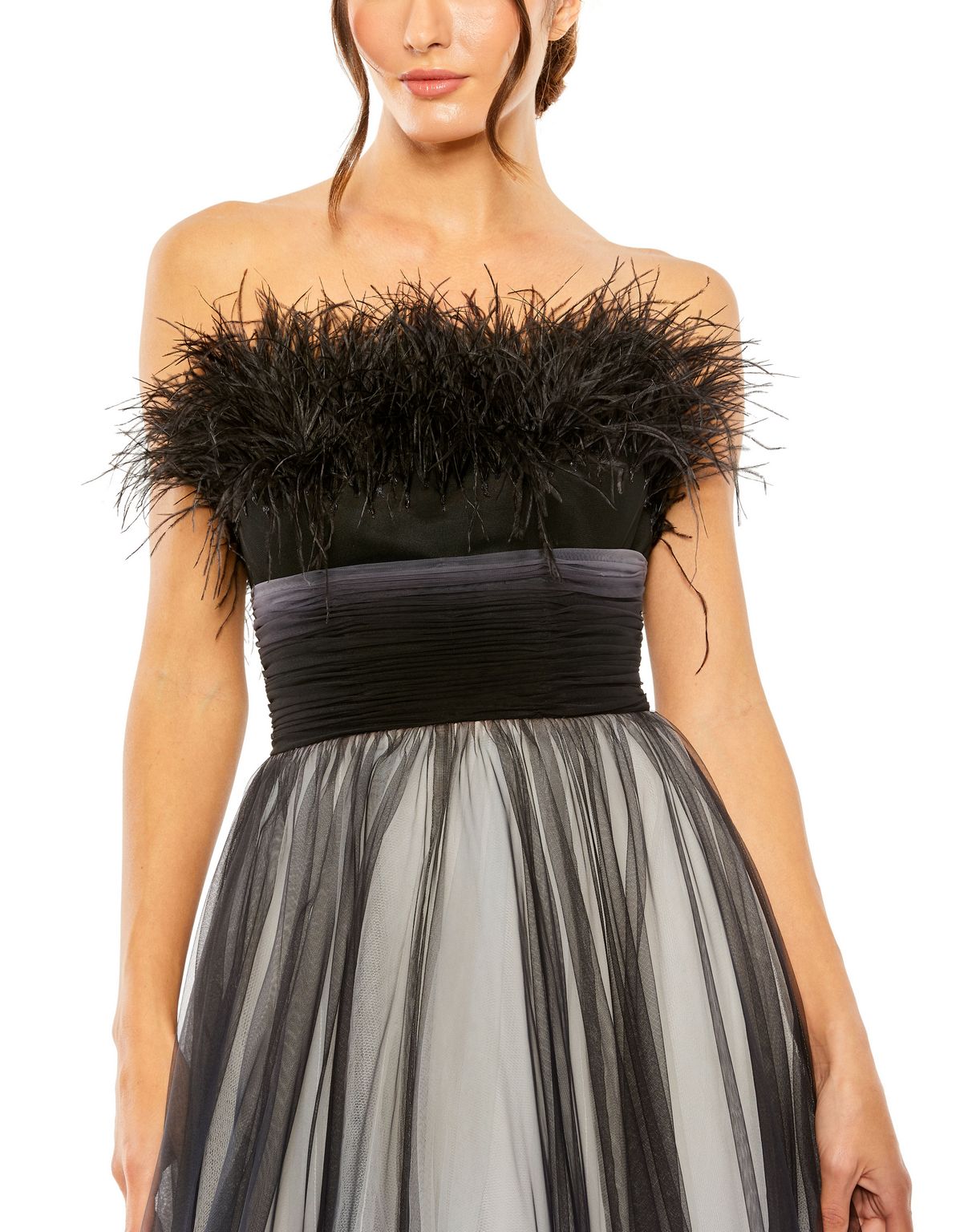 فستان ماك دوجال 20557 طويل بدون حمالات لحفلات التخرج