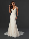 Wedding Dresses Long Simple Beaded Wedding Dress Off White