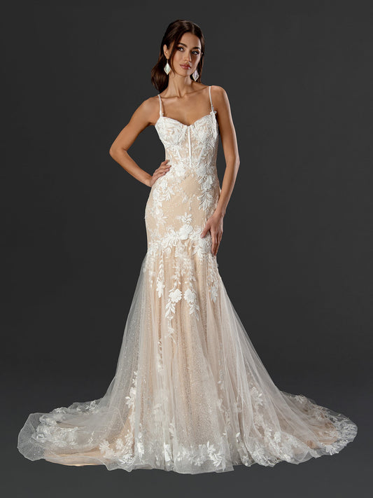 Wedding Dresses Bridal Gown Long Lace Simple Wedding Dress Nude