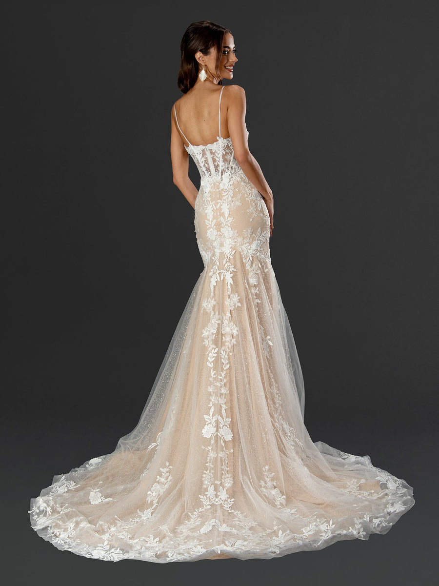 Wedding Dresses Bridal Gown Long Lace Simple Wedding Dress Nude