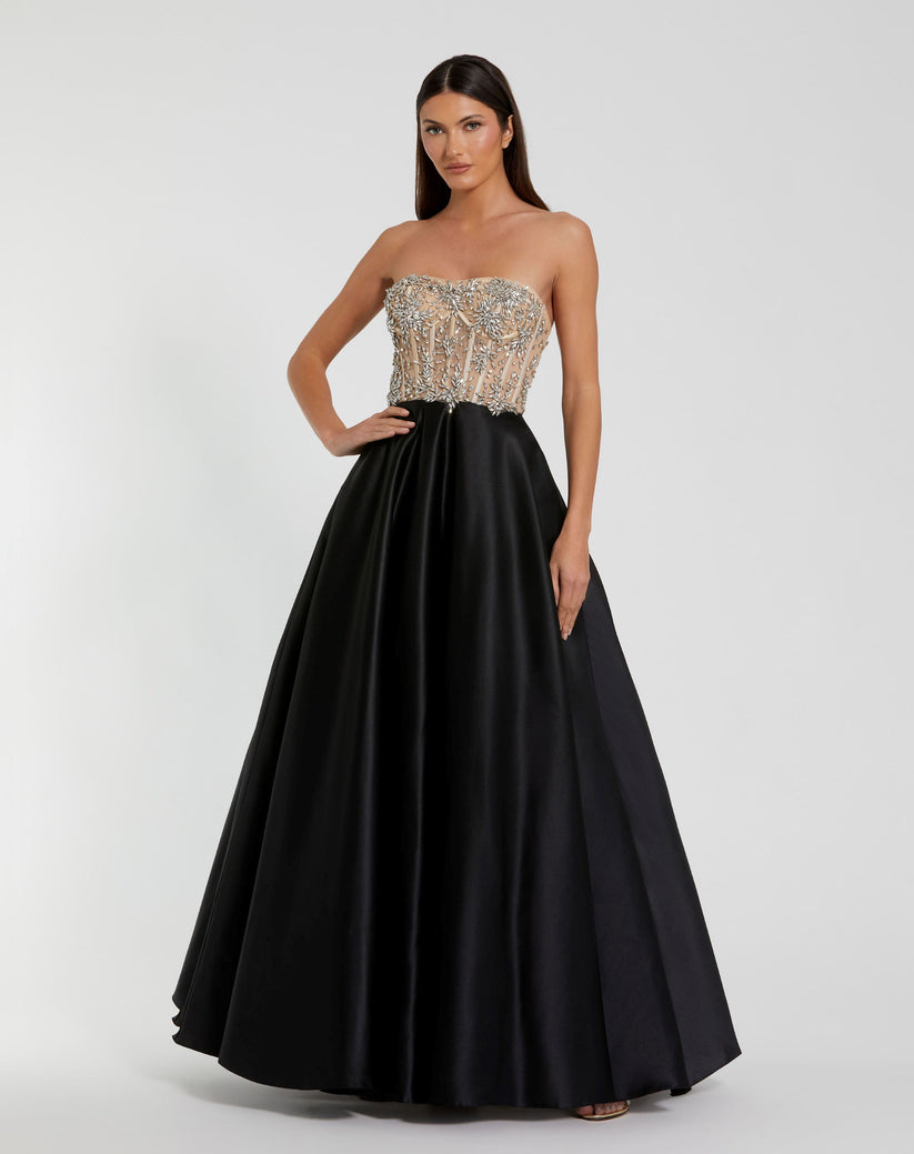 Prom Dresses Long Ball Gown Formal Beaded Prom Dress Black