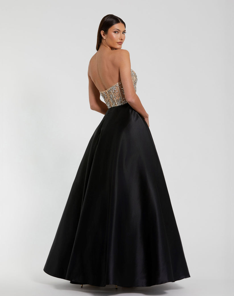 Prom Dresses Long Ball Gown Formal Beaded Prom Dress Black