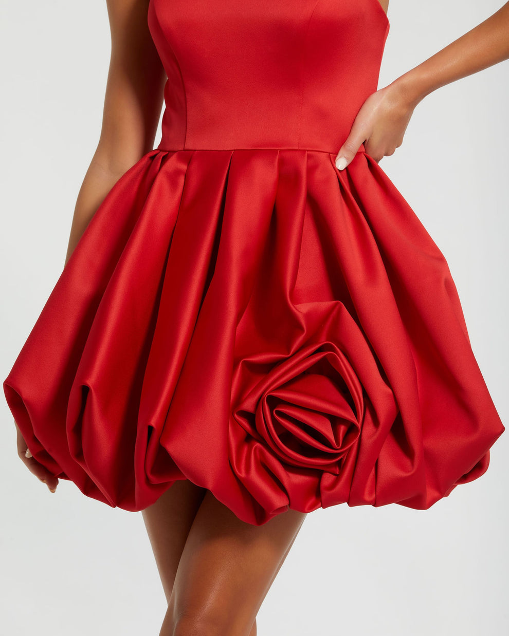 Cocktail Dresses Short 3D Cocktail Ruffle Dress Red