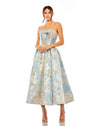 Formal Dresses A Line Formal Prom Midi Pockets Dress Blue Multi