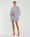 Cocktail Dresses Short Ruffle Lace Mini Cocktail Dress Lilac