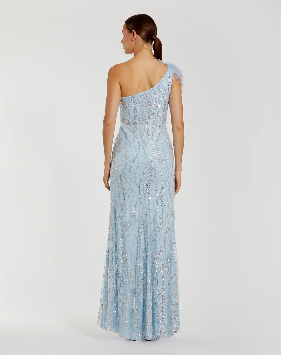 MD20887 Powder Blue Inline Dress Back